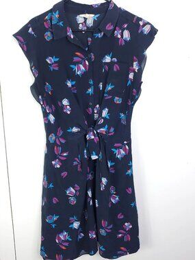 Ms. Rebecca Taylor's colorful flower-patterned silk dress with floral print